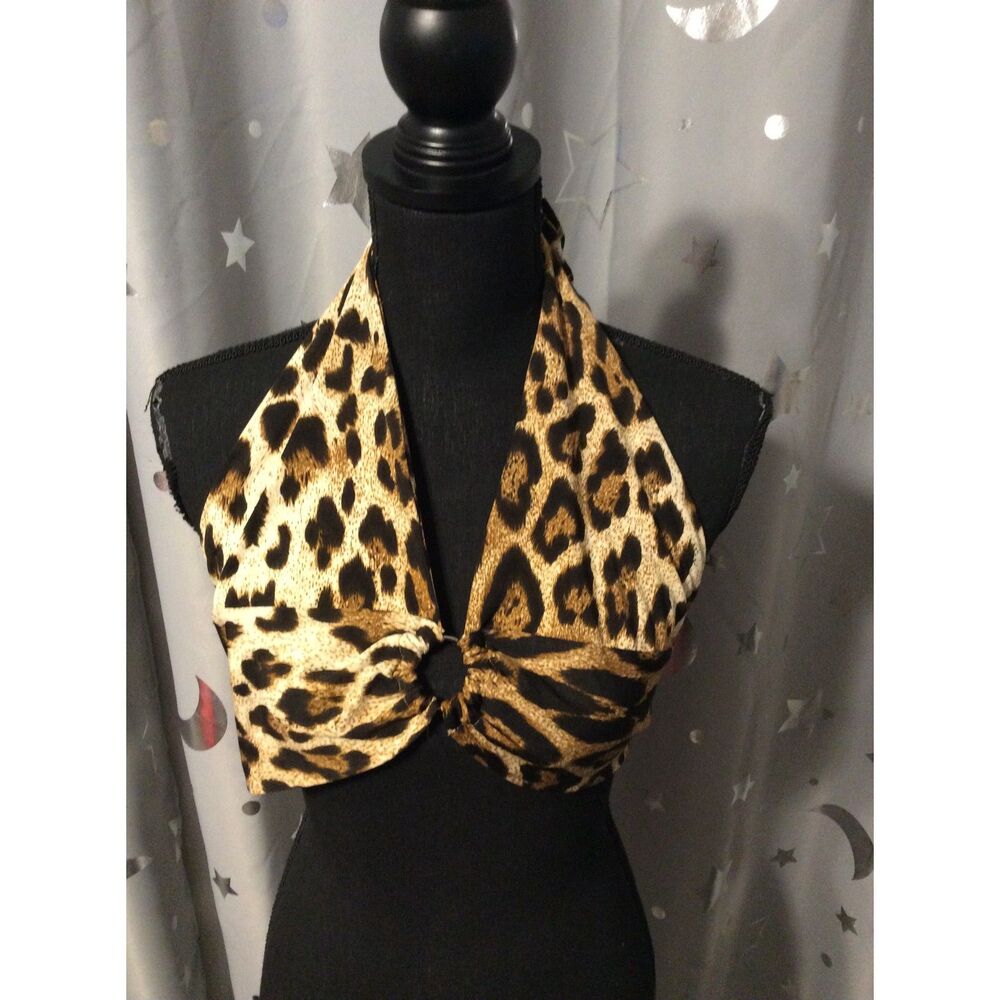 Romwe Medium M Leopard Bikini Top